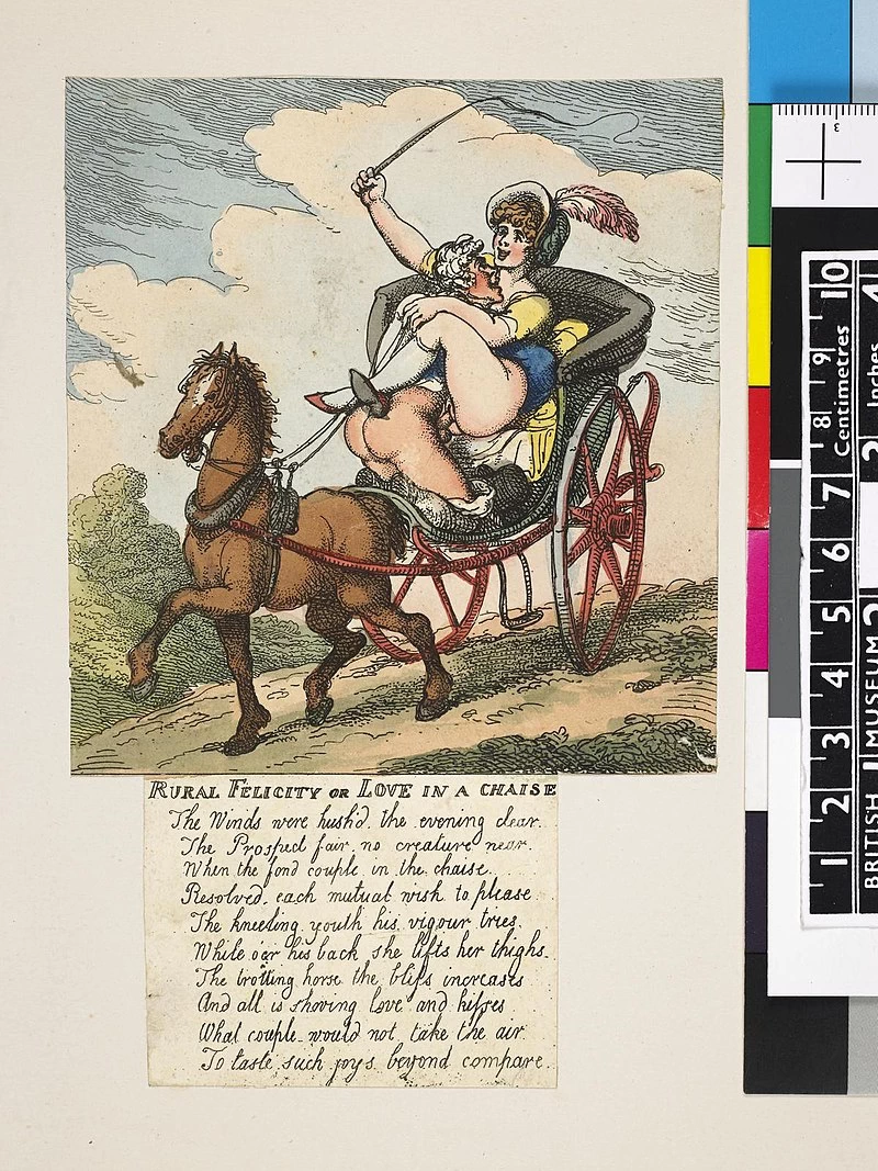 Thomas Rowlandson-179-Una coppia che si accoppia mentre cavalca